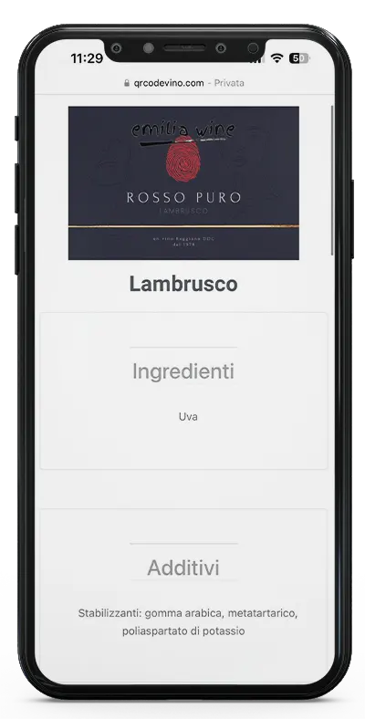 Smartphone etichetta digitale ambientale