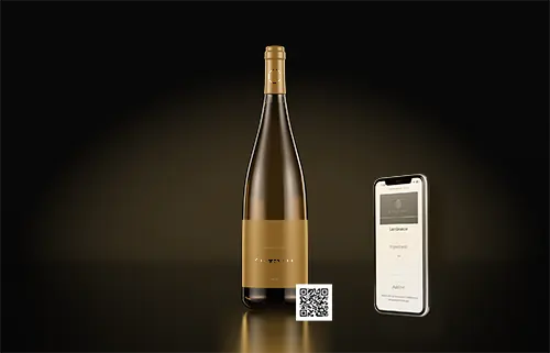 Vino con QRcode etichetta digitale
