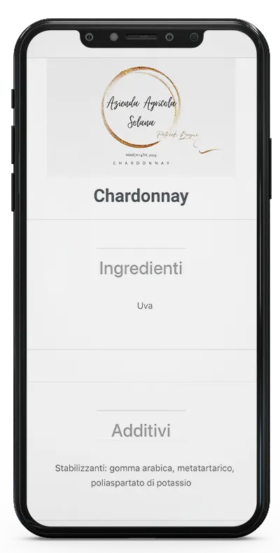 Smartphone etichetta ambientale vino